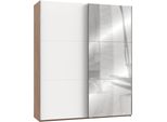 SchwebetüRenschrank Wimex "Level By Fresh To Go", Weiß (Plankeneichefarben, Weiß), B:200Cm H:236Cm T:65Cm, SchräNke, SchwebetüRenschrank