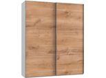 SchwebetüRenschrank Wimex "Level By Fresh To Go", Weiß (Weiß, Plankeneichefarben), B:200Cm H:236Cm T:65Cm, SchräNke, SchwebetüRenschrank