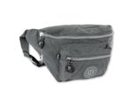 Borsa Street Nylon Ladies Men Fanny Pack Belt Bag Grey 27X10X16 OTJ506K