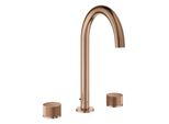 Grohe 3-Loch Waschtischarmatur Atrio Private C. 20595 KnopfbetäTigung Warm Sunset Geb., 20595DL0 20595DL0
