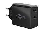 USB-C Dual-SchnellladegeräT 36 Watt, Pd Schwarz, 2X USB-C, Power Delivery