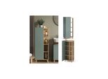 Vicco Midischrank Karen Sonoma MintgrüN 50 X 128 Cm TüR Offene FäCher