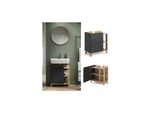 Vicco Waschbeckenunterschrank Karen Sonoma Anthrazit 60 X 65 Cm TüR Offene FäCher