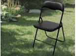 Sedia Pieghevole Imbottita Nera, Sedia Pieghevole, Sedia Da Campeggio, Mobili Da Giardino