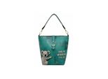 Handtasche DOGO Koala Hug Gr. B/H/T: 22 cm x 16 cm x 12 cm OneSize, grün Damen Taschen Handtaschen