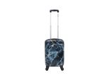 Koffer Saxoline "Marble", Gr. B/H/T: 35Cm X 55Cm X 21Cm, Schwarz (Schwarz, Blau), Polyester, Bedruckt, Koffer, Mit Integriertem Zahlenschloss