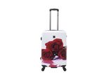 Koffer Saxoline "Roses", Gr. B/H/T: 44Cm X 67Cm X 24Cm, Weiß (Weiß, Rot), Koffer, Mit Praktischen Tragegriffen