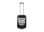 Koffer Saxoline "Just Cool", Kinder, Gr. B/H/T: 35Cm X 54Cm X 20Cm, Schwarz-Weiß (Schwarz, Weiß), Polyester, Koffer, Mit Coolem Front-Aufdruck