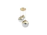 Hängelampe Gold, 3 Glas Kugeln, 20 - 25 - 30 cm
