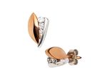 Paar Ohrstecker Jobo, Rosa (RoséGold 375), Ohrringe, Damen, RoséGold 375 WeißGold 375, RoséGold 375, WeißGold 375, 375 Gold Bicolor Mit 6 Zirkonia