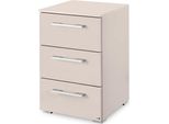 Nachtkommode "Henderson", Beige (Champagner), B:40Cm H:61Cm T:42Cm, Holzwerkstoff, Set One By Musterring, Sideboards, In 4 Farben ErhäLtlich, Schubladen Inkl. Selbsteinzug Und DäMpfung