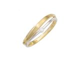 Diamantring Jobo Gr. 50, Gelb (Gelbgold 585), Fingerringe, Damen, 50, SI = Kleine EinschlüSse, Diamanten Gelbgold 585 WeißGold 585, Diamanten, Gelbgold 585, WeißGold 585, Diamantring, 585 Gold Bicolor Mit Diamant