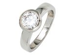 Silberring Jobo Gr. 54, Silber (Silber 925), Fingerringe, Damen, 54, Silber 925 (Sterlingsilber), Silberring, 925 Silber Mit Zirkonia