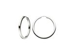 Paar Creolen Jobo, Silber (Silber 925), Ohrringe, Damen, 36,4Mm, Silber 925 (Sterlingsilber), 925 Silber