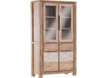 Vitrine Gutmann Factory "Tulsa", Braun (Smoked), B:115Cm H:200Cm T:49Cm, Holz Teilmassiv, SchräNke, Vitrine, HöHe 200 Cm, Topseller