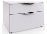 Nachtkommode Wimex "Level By Fresh To Go", Weiß, B:54Cm H:39Cm T:41Cm, Holzwerkstoff, Sideboards, 2 Schubladen Mit Soft-Close Funktion, 54Cm Breit, 39Cm Hoch
