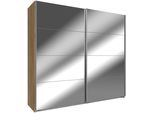 SchwebetüRenschrank Wimex "Easy", Braun (Plankeneichefarben, Spiegel), B:270Cm H:210Cm T:65Cm, SchräNke, SchwebetüRenschrank, Mit Vollspiegel