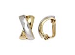 Paar Ohrclips Jobo, Gold (Gelbgold 333), Ohrringe, Damen, Gelbgold 333, 333 Gold Bicolor