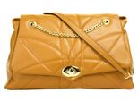 UmhäNgetasche Cluty, Damen, Gr. B/H/T: 32Cm X 19Cm X 11Cm Onesize, Gelb, Leder, Leicht GläNzend, Unifarben, Taschen UmhäNgetasche, Echt Leder, Made In Italy