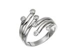 Silberring Jobo Gr. 54, Silber (Silber 925), Fingerringe, Damen, 54, Silber 925 (Sterlingsilber), Silberring, 925 Silber Mit Zirkonia