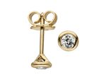 Paar Ohrstecker Jobo "Ohrringe SolitäR Diamanten Brillanten 0,14 Ct.", Gelb (Gelbgold 585), Ohrringe, Damen, 4,1Mm, Si = Kleine EinschlüSse, Diamanten Gelbgold 585, Diamanten, Gelbgold 585, 585 Gold
