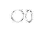Paar Creolen Jobo, Silber (Silber 925), Ohrringe, Damen, 39,6Mm, Silber 925 (Sterlingsilber), Rund 925 Silber