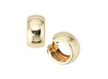 Paar Creolen Jobo, Gold (Gelbgold 333), Ohrringe, Damen, 13,7Mm, Gelbgold 333, Breit Rund 333 Gold