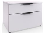 Nachtkommode Wimex "Level By Fresh To Go", Weiß, B:54Cm H:39Cm T:41Cm, Holzwerkstoff, Sideboards, 2 Schubladen Mit Soft-Close Funktion, 54Cm Breit, 39Cm Hoch