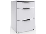 Nachtkommode Wimex "Level By Fresh To Go", Weiß, B:41Cm H:61Cm T:41Cm, Holzwerkstoff, Sideboards, 3 Schubladen Mit Soft-Close Funktion, 41Cm Breit, 61Cm Hoch