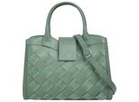 Henkeltasche SAMANTHA LOOK, Damen, Gr. B/H/T: 33cm x 20cm x 8cm onesize, grün, Leder, Taschen Handtasche, echt Leder, Made in Italy
