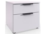 Nachtkommode Wimex "Level36 A By Fresh To Go", Weiß, B:41Cm H:39Cm T:41Cm, Holzwerkstoff, Sideboards, 2 Schubladen Mit Soft-Close Funktion