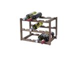 Weinregal MCW-B58, Flaschenregal Weinständer Weinhalter, Tanne 3 Böden ~ 1 Stück