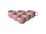Like. By Villeroy & Boch Kaffeetassen Perlemor Coral 190 Ml 6Er Set