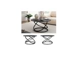 Vicco Couchtisch Calgary Schwarz Marmor-Optik 80 X 46 Cm Wohnzimmertisch