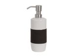 Msv Distributore Di Sapone "Moorea"" Distributore Di Sapone Liquido In Ceramica, 7,5 X 7,5 X 21 Cm - 400Ml - Marrone"
