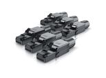 Primewire 6x Netzwerk-Adapter RJ-45 (Ethernet) zu Netzwerkkabel, Netzwerkstecker RJ45 CAT 8 - Gigabit Ethernet LAN Kabel - 40 Gbit/s, schwarz