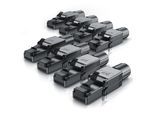Primewire 8x Netzwerk-Adapter RJ-45 (Ethernet) zu Netzwerkkabel, Netzwerkstecker RJ45 CAT 8 - Gigabit Ethernet LAN Kabel - 40 Gbit/s, schwarz
