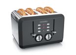 Arendo Toaster FüR 4 Scheiben, 1630 W, Automatik, Edelstahl, WäRmeisolierendes DoppelwandgehäUse, Grau