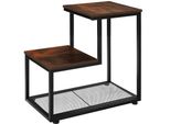 Tectake® Beistelltisch, Industrial Style, Mit 2 Ablagen Und Gitterablage, 60,5 X 35,5 X 60,5 Cm