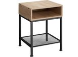 Tectake® Nachttisch, Industrial Style, Mit Offenem Fach Und Gitterablage, 40,5 X 40,5 X 59 Cm
