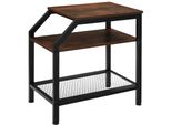 Tectake® Beistelltisch, Industrial Style, Mit 2 Ablagen Und Gitterablage, 36,5 X 58,5 X 59,5 Cm