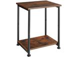 Tectake® Beistelltisch, Industrial Style, Mit 2 Ablagen, 38,5 X 30 X 51,5 Cm