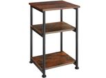 Tectake® Beistelltisch, Industrial Style, Mit 3 Ablagen, 34 X 30 X 59 Cm