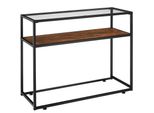 Tectake® Konsolentisch, Industrial Style, 2 Ablagen, Mit Glasplatte, 100 X 41 X 80,5 Cm