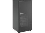 Kommode Wimex "Level36 Black C By Fresh To Go", Grau (Graphit, Glas Grau), B:41Cm H:92Cm T:41Cm, Holzwerkstoff, Sideboards, Kommode, Mit Glaselementen Auf Der Front, Soft-Close Funktion, 41Cm Breit