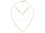 Collier Jobo, Gelb (Gelbgold 375), Halsketten, Damen, Gelbgold 375, L: 43, Collier, 375 Gold Mit PläTtchen