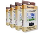 Zanzariere 130X150 Cm 4-Pack, Zanzariera Per Insetti, Nastro Velcro Autoadesivo 10Mm (Nero/Premium)