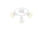 Brilliant Lampe Elhi Spotspirale 3Flg Weiß 3X D45, E14, 40W, Geeignet FüR Tropfenlampen (Nicht Enthalten) KöPfe Schwenkbar
