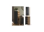 Vicco Midischrank Karen Sonoma Anthrazit 50 X 128 Cm TüR Offene FäCher