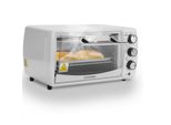 Steinborg Minibackofen 13L Pizzaofen 60 min. Timer 1200W weiß